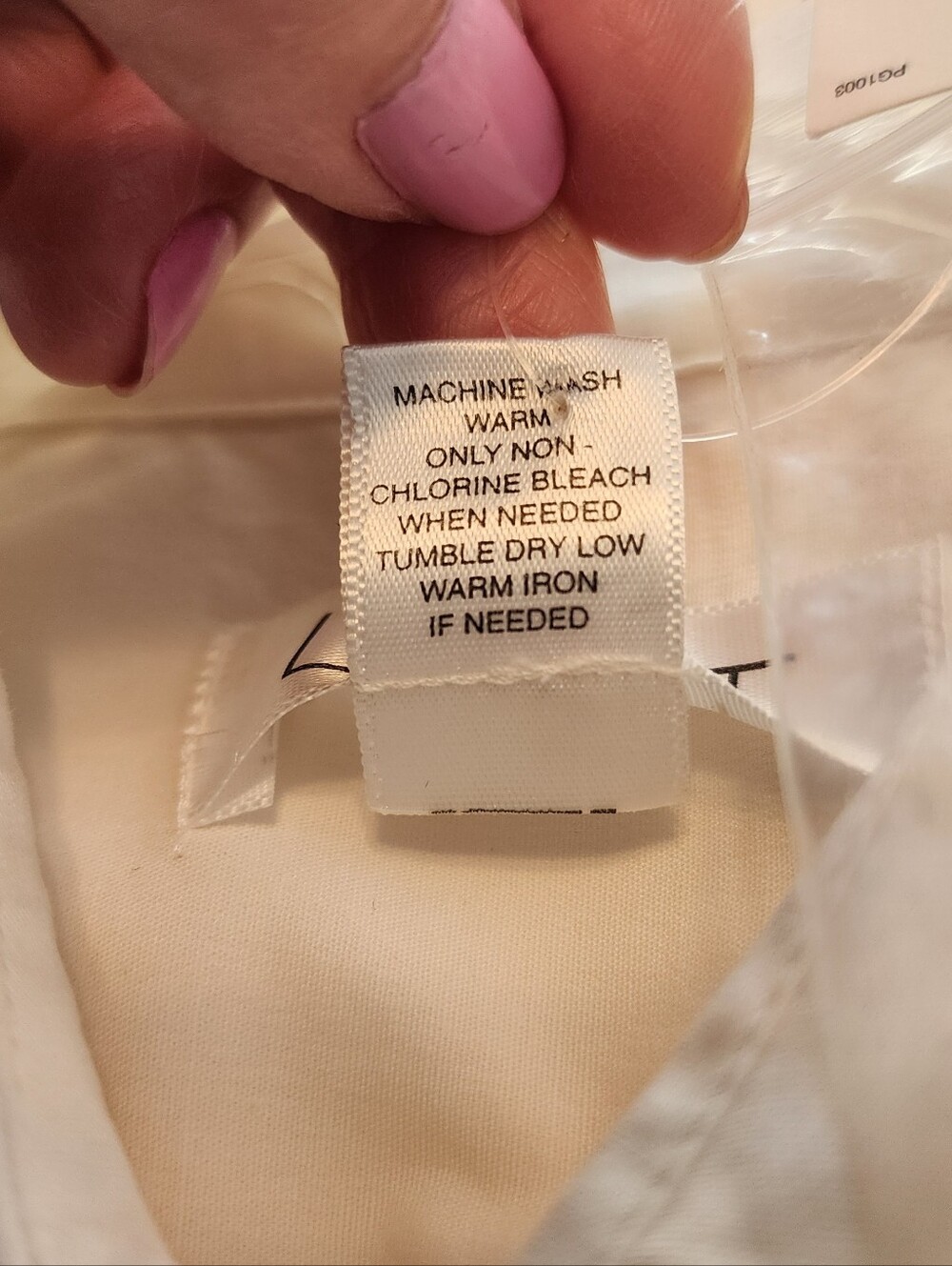 NWT Ann Taylor LOFT womens sz 14 long sleeve white shirt SHARP button back pleat - Picture 7 of 7